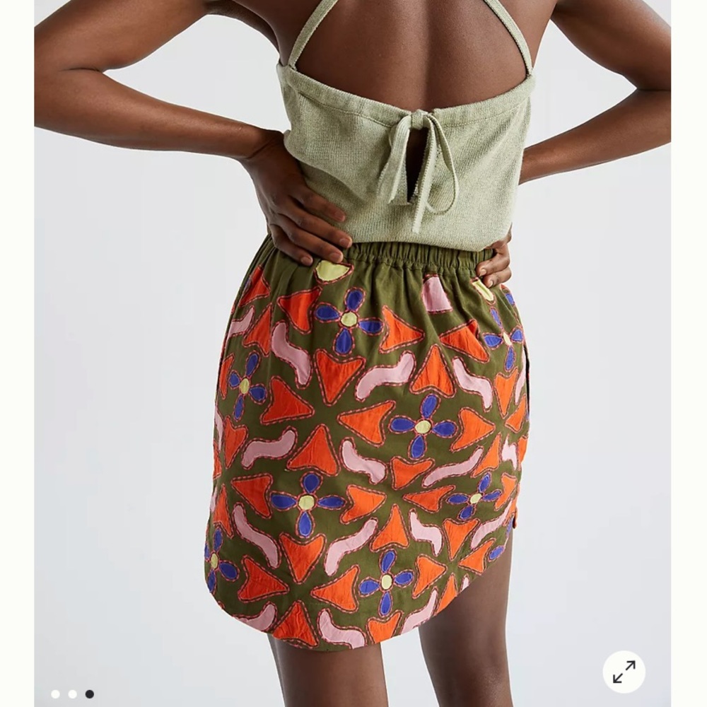 NWT Anthropology Maeve Embroidered Mini Skirt - Picture 3 of 7